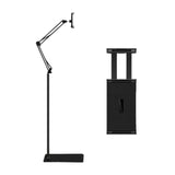 Maxbell Tablet Floor Stand Flexible Overhead Bed Phone Stand for Bedroom Gym Outdoor Black