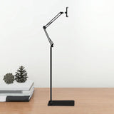 Maxbell Tablet Floor Stand Flexible Overhead Bed Phone Stand for Bedroom Gym Outdoor Black