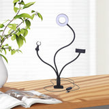 Maxbell Clip on Desk Light with Mic Holder and Phone Holder for Meetings Work Office