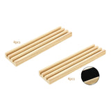Maxbell Maxbell 4Pcs Wooden Domino Tray Decoration Educational Crafts Gifts Domino Organizer Without Pad