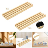 Maxbell Maxbell 4Pcs Wooden Domino Tray Decoration Educational Crafts Gifts Domino Organizer Without Pad