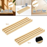 Maxbell Maxbell 4Pcs Wooden Domino Tray Decoration Educational Crafts Gifts Domino Organizer Without Pad