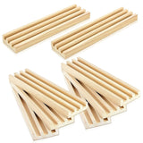 Maxbell Maxbell 4Pcs Wooden Domino Tray Decoration Educational Crafts Gifts Domino Organizer Without Pad