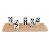 Maxbell Maxbell 4Pcs Wooden Domino Tray Decoration Educational Crafts Gifts Domino Organizer Without Pad