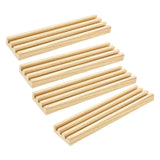 Maxbell Maxbell 4Pcs Wooden Domino Tray Decoration Educational Crafts Gifts Domino Organizer Without Pad