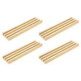 Maxbell Maxbell 4Pcs Wooden Domino Tray Decoration Educational Crafts Gifts Domino Organizer Without Pad