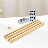 Maxbell Maxbell 4Pcs Wooden Domino Tray Decoration Educational Crafts Gifts Domino Organizer Without Pad