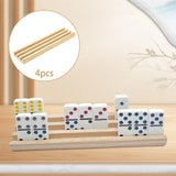 Maxbell Maxbell 4Pcs Wooden Domino Tray Decoration Educational Crafts Gifts Domino Organizer Without Pad