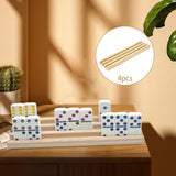 Maxbell Maxbell 4Pcs Wooden Domino Tray Decoration Educational Crafts Gifts Domino Organizer Without Pad