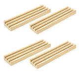 Maxbell Maxbell 4Pcs Wooden Domino Tray Decoration Educational Crafts Gifts Domino Organizer Without Pad