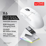 Maxbell 3 Mode Mouse up to 26000DPI Six Levels of Resolution Chargeable Mouse for PC