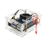 Maxbell Maxbell Clear Acrylic Case for 5 Pro Development Board Protective Shell with Antenna with fan