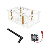 Maxbell Maxbell Clear Acrylic Case for 5 Pro Development Board Protective Shell with Antenna with fan