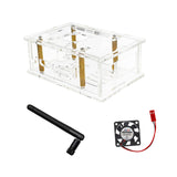 Maxbell Maxbell Clear Acrylic Case for 5 Pro Development Board Protective Shell with Antenna with fan