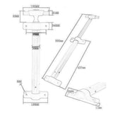 Maxbell Luggage Telescopic Handle Telescopic Rod Compact Luggage Handle for Backpack