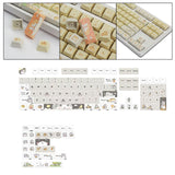 Maxbell PBT Keycaps 132 Keys Xda Height Easy Installation Cute English Keyboard Caps