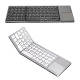 Maxbell Foldable Keyboard Lightweight Cordless Keyboard for Tablet Laptop Smartphone Gray