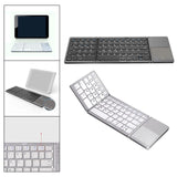 Maxbell Foldable Keyboard Lightweight Cordless Keyboard for Tablet Laptop Smartphone Gray