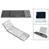 Maxbell Foldable Keyboard Lightweight Cordless Keyboard for Tablet Laptop Smartphone Gray