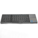 Maxbell Foldable Keyboard Lightweight Cordless Keyboard for Tablet Laptop Smartphone Gray