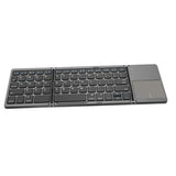 Maxbell Foldable Keyboard Lightweight Cordless Keyboard for Tablet Laptop Smartphone Gray