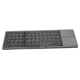 Maxbell Foldable Keyboard Lightweight Cordless Keyboard for Tablet Laptop Smartphone Gray