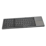 Maxbell Foldable Keyboard Lightweight Cordless Keyboard for Tablet Laptop Smartphone Gray