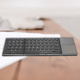 Maxbell Foldable Keyboard Lightweight Cordless Keyboard for Tablet Laptop Smartphone Gray