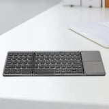 Maxbell Foldable Keyboard Lightweight Cordless Keyboard for Tablet Laptop Smartphone Gray