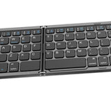 Maxbell Foldable Keyboard Lightweight Cordless Keyboard for Tablet Laptop Smartphone Gray