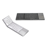 Maxbell Foldable Keyboard Lightweight Cordless Keyboard for Tablet Laptop Smartphone Gray