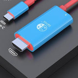 Maxbell Computer Screen Projection Cable Type C to HDTV Conversion Line for 4K TV Red Blue