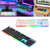Maxbell Mechanical Gaming Keyboard PC Nonslip Women Men Waterproof USB Wired 104 Key White