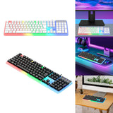 Maxbell Mechanical Gaming Keyboard PC Nonslip Women Men Waterproof USB Wired 104 Key White