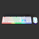Maxbell Mechanical Gaming Keyboard PC Nonslip Women Men Waterproof USB Wired 104 Key White