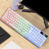 Maxbell Mechanical Gaming Keyboard PC Nonslip Women Men Waterproof USB Wired 104 Key White