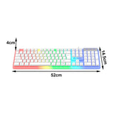 Maxbell Mechanical Gaming Keyboard PC Nonslip Women Men Waterproof USB Wired 104 Key White