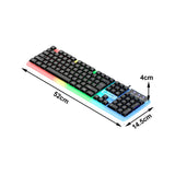 Maxbell Mechanical Gaming Keyboard PC Nonslip Women Men Waterproof USB Wired 104 Key BLack