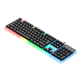 Maxbell Mechanical Gaming Keyboard PC Nonslip Women Men Waterproof USB Wired 104 Key BLack