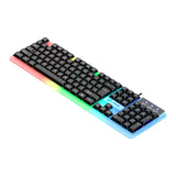 Maxbell Mechanical Gaming Keyboard PC Nonslip Women Men Waterproof USB Wired 104 Key BLack