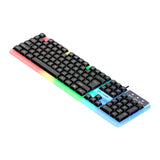 Maxbell Mechanical Gaming Keyboard PC Nonslip Women Men Waterproof USB Wired 104 Key BLack
