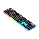 Maxbell Mechanical Gaming Keyboard PC Nonslip Women Men Waterproof USB Wired 104 Key BLack