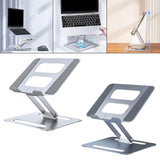 Maxbell Folding Laptop Stand Laptop Riser Holder for Tabletop Apartments Living Room Silver