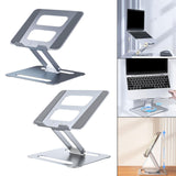 Maxbell Folding Laptop Stand Laptop Riser Holder for Tabletop Apartments Living Room Silver