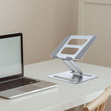 Maxbell Folding Laptop Stand Laptop Riser Holder for Tabletop Apartments Living Room Silver