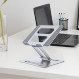 Maxbell Folding Laptop Stand Laptop Riser Holder for Tabletop Apartments Living Room Silver