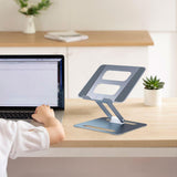 Maxbell Folding Laptop Stand Laptop Riser Holder for Tabletop Apartments Living Room Grey