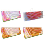 Maxbell Maxbell Wired USB C Gaming Keyboard Compact for Typing Gaming Office Gamer PC Laptop Mainly White