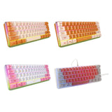 Maxbell Maxbell Wired USB C Gaming Keyboard Compact for Typing Gaming Office Gamer PC Laptop Mainly White