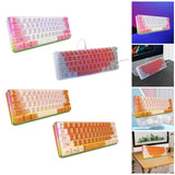 Maxbell Maxbell Wired USB C Gaming Keyboard Compact for Typing Gaming Office Gamer PC Laptop Mainly White